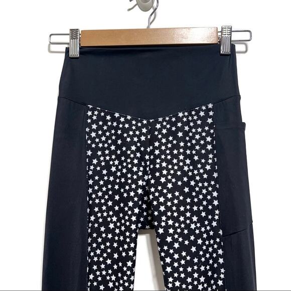 WITH Wear It To Heart High Waist Star Leggings - Black Superstar Size M - Picture 5 of 11